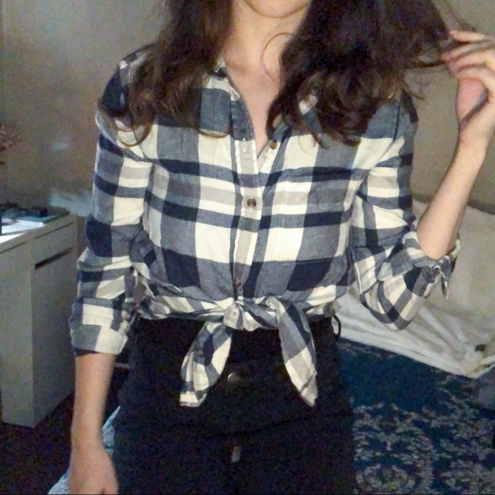 Ahh-mazingly Soft Blue Plaid AE Button-up Shirt